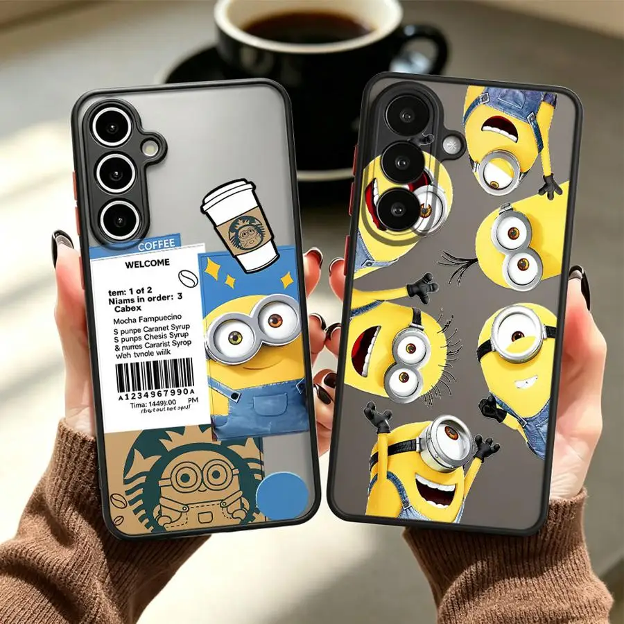 Фото Чехол для Samsung Galaxy A34 A36 A56 A55 A52S A72 A16 A15 A73 A33 A35 A53 A17 A52 A54 A23, чехол для телефона Lovely M-miniones №5