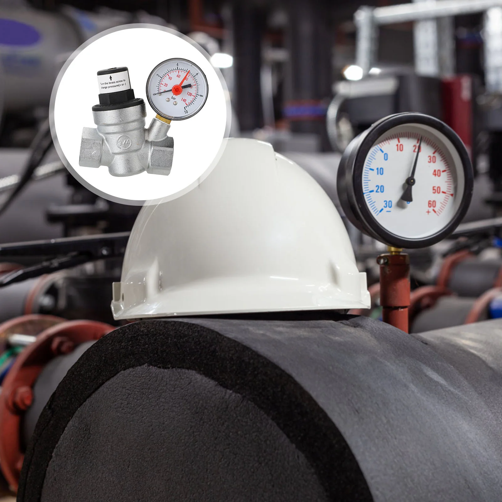 Water Pressurereducer Regulator Adjustable Brass Regulating Maintaining Pipe Fittings