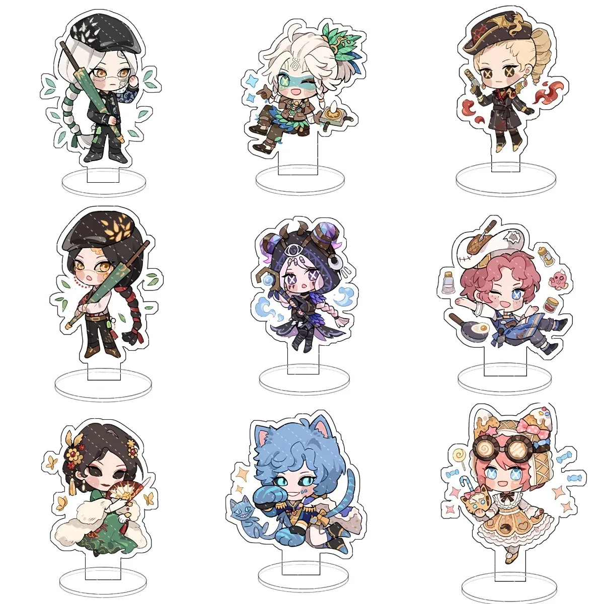 

Hot Game Anime Identity Ⅴ Q Version Michiko Cosplay Acrylic Action Figure Martha Behamfil Stand Model Toy Decor Fans Prop Gift