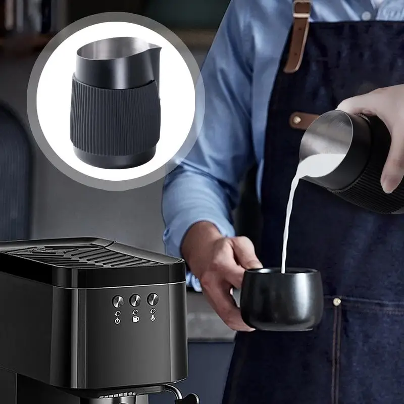 Чашка для вспенивания молока 420 мл кувшин взбивания кофе из нержавеющей стали