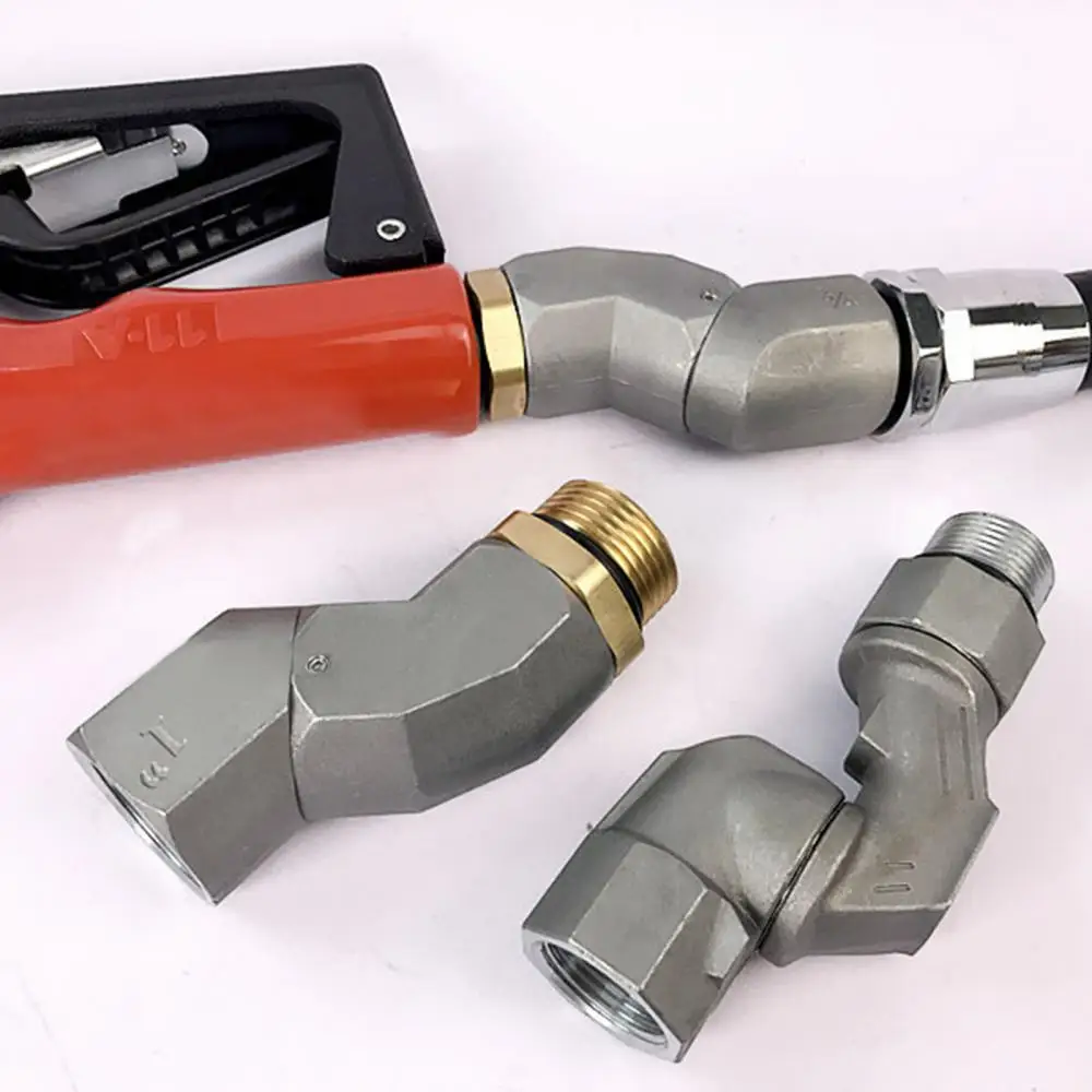 

360 Degree Rotatable Universal Joint Fuel Gun Joint Nozzle Joint Head Connector Hose Swivel