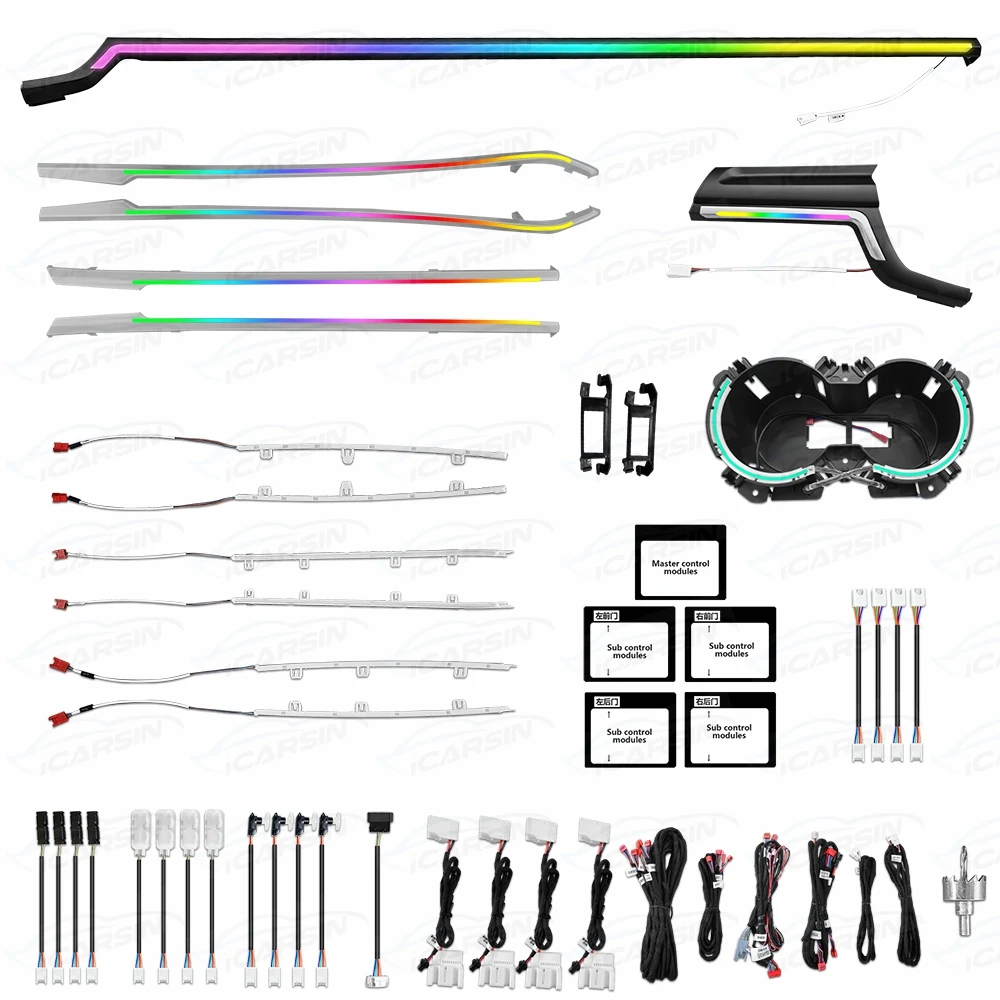 ICarsin улучшенное окружающее освещение для Audi B9 A4/A5/S5 интерьерная зеркальная