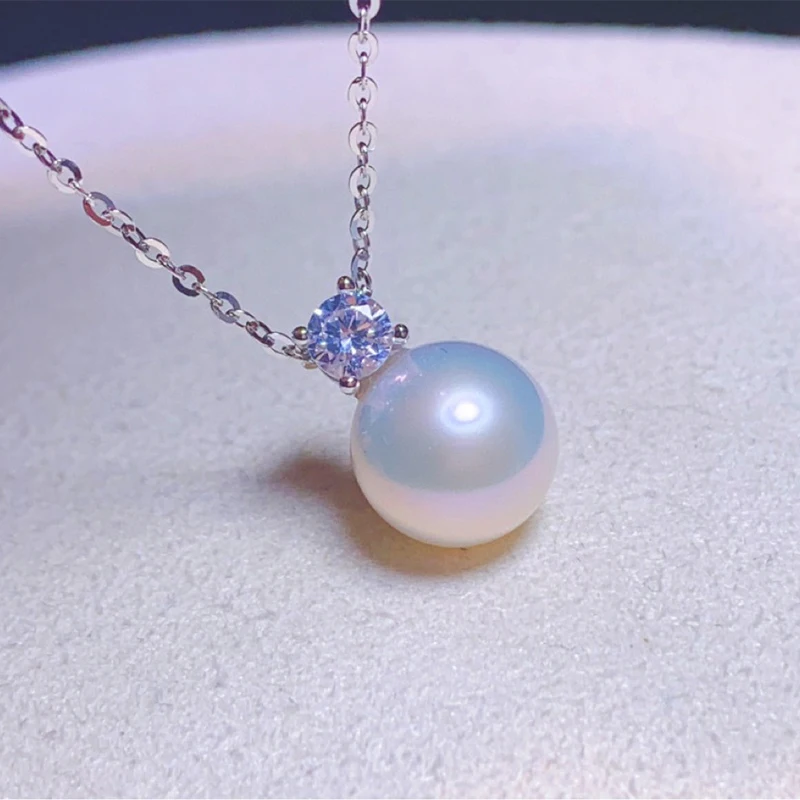 

YKNRBPH 8-9mm Round Freshwater Pearl Necklace Pendant Classic Versatile Pearl Jewelry