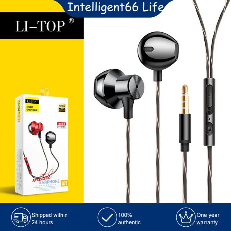 

Earphone In-ear Headset Noise Canceling Enhanced Bass Sport Earphone Portable In-line Control Wired Earphones Headset With Mic