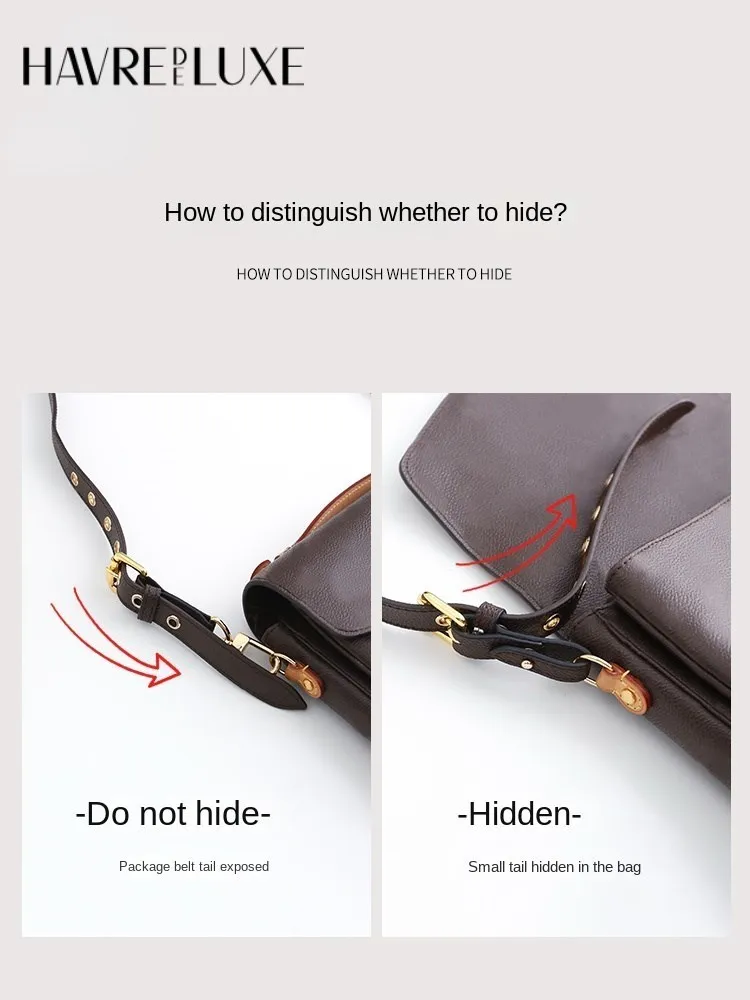 Presbyopic Messenger Bag Strap Accessories Leather Shoulder Shorten Part Adjustable Buckle Women's DIY Bag Straps For Crossbody