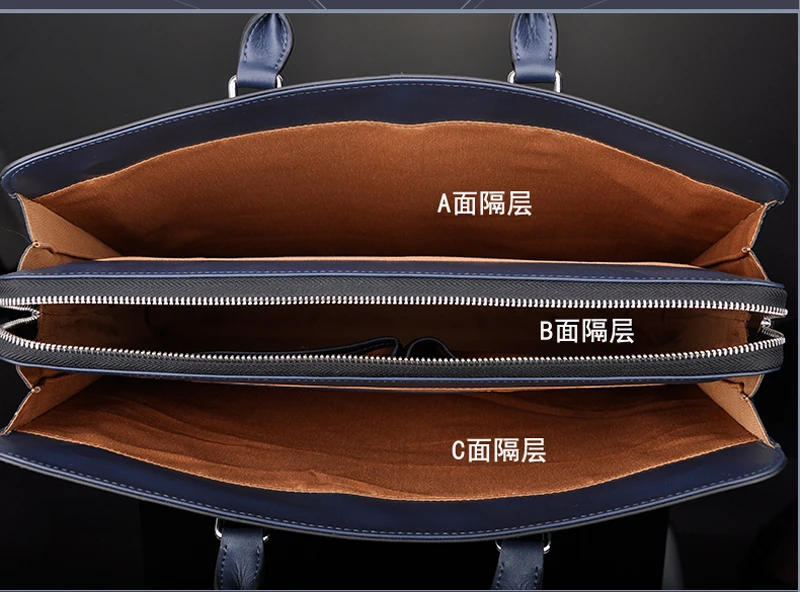 New Male Bring Password Lock Briefcase Diagonal Package Genuine Leather Computer Laptop Bag Men Messenger Luxury Handbags Maleta