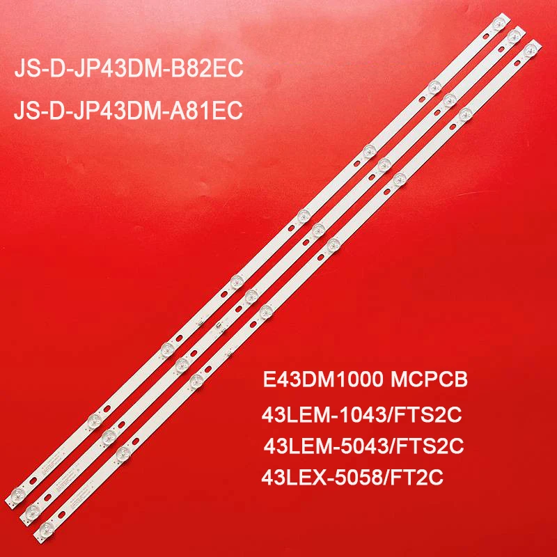 

LED backlight strip for BBK 43LEM-1043/FTS2C 43LEM-5043/FTS2C 43LEX-5058/FT2C JS-D-JP43DM-A81EC (80227) E43DM1000 MCPCB