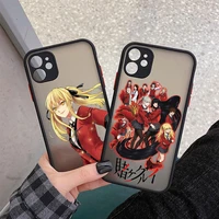 anime kakegurui jabami yumeko phone cases for iphone 11 12 13 pro max 6s 7 8 plus x xs max xr sexy matte back shockproof cover