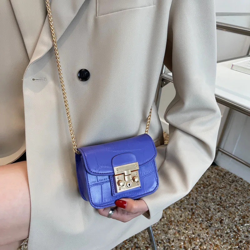 

Women's Bag 2022 New Korean Version Of The Trend Simple Chain Bags Fashionable Foreign Style Shoulder Crossbody Mini Square Bag