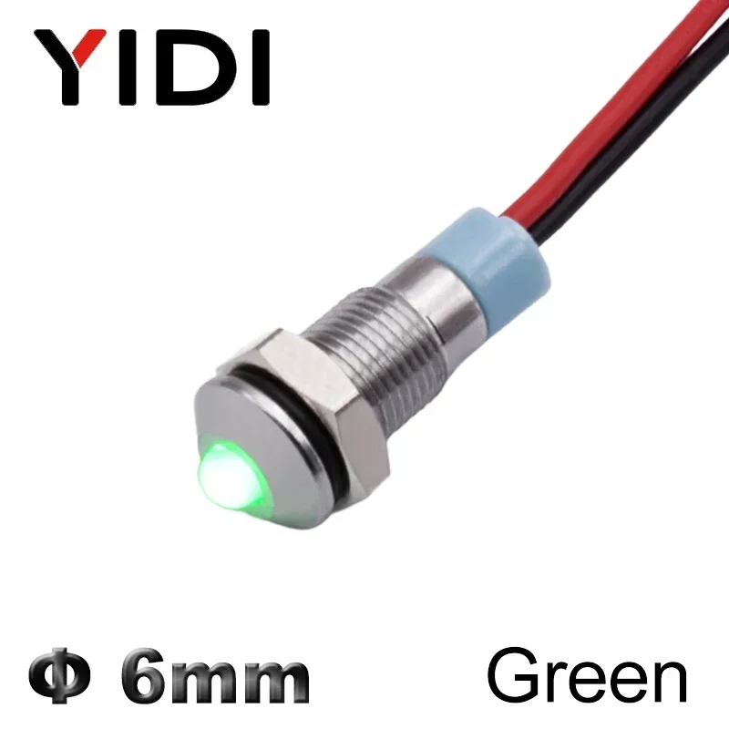 

YIDI Металлический светодиодный индикатор 6 мм