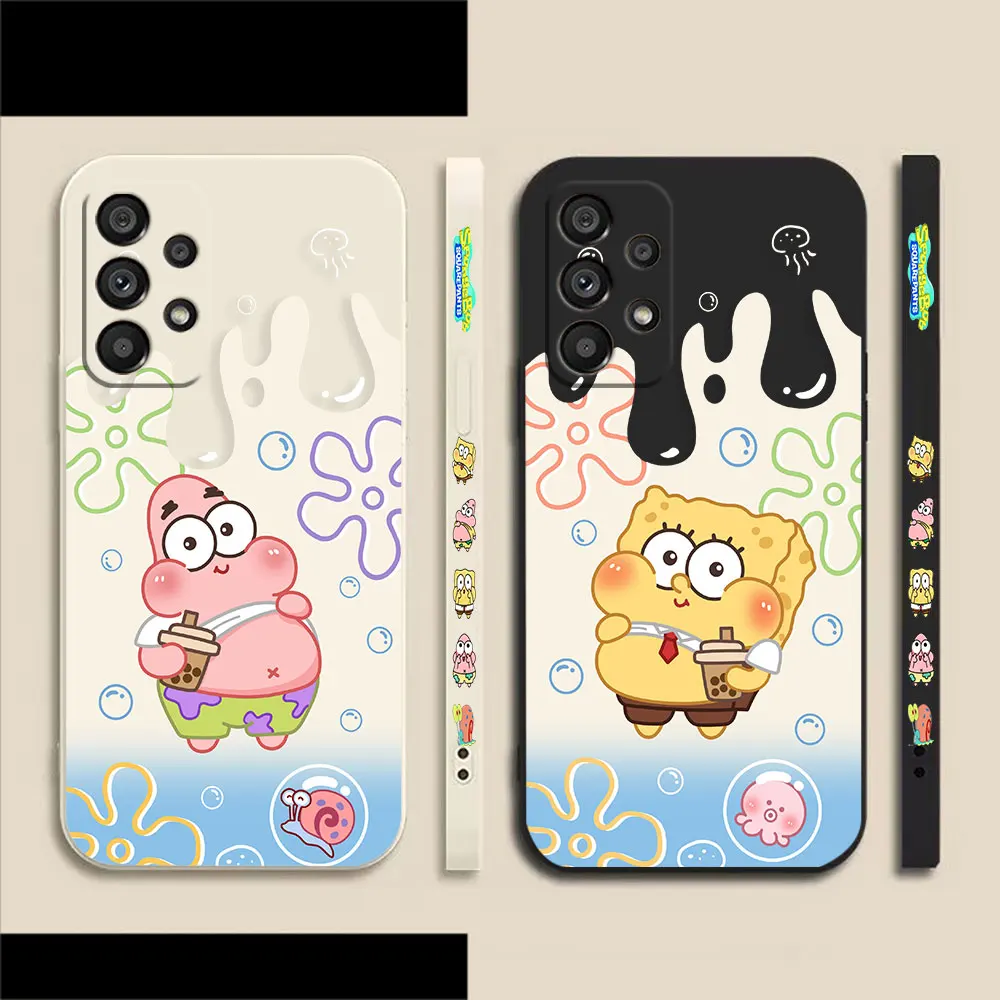 

S-SpongeBob Patrick Star Cartoon Case For Samsung Galaxy A91 A14 A73 A72 A71 A53 A52 A51 A42 A33 A32 A23 A22 A13 A12 4G 5G Case