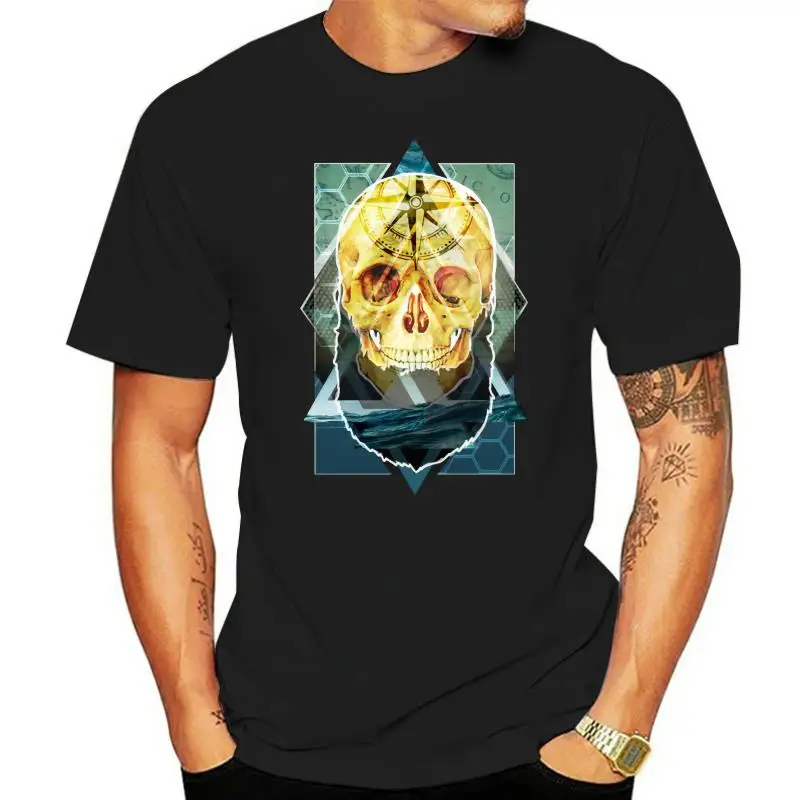 

Новинка футболка UFO ster для взрослых раньше 3XL программируемая Футболка мужская летняя крутая морская вода океанический череп Художественна...