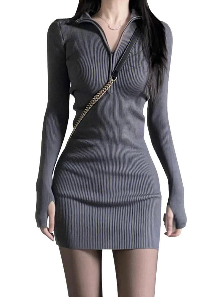 Новинка 2024 осенняя одежда черное вязаное платье во французском стиле sle Hepburn