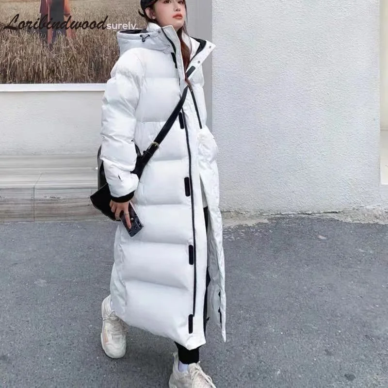 

Namou Drane Women's Padded Jacket 2021 New Long Over-the-knee Bread Jacket Winter Thick Padded Coat Oversize Down Padded Jacket