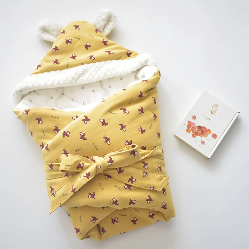 Baby Wrapp Winter Envelopes Cotton Soft Warm Hooded Blankets Newborn Stuff Swaddler Sleeping Bags Otulacz Swaddleme | Мать и ребенок