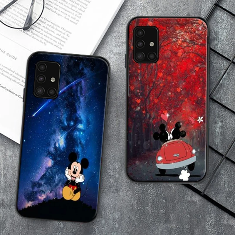 

Disney Cute Mickey For Samsung A5 A51 A52 A50S 4G 5G Soft Silicon Back Phone Cover Protective Black Tpu Case Silicone Cover