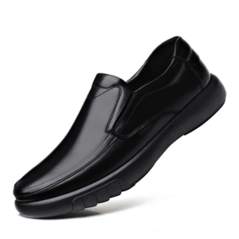 

2022 Men's Leather + Microfiber Leather Shoes Soft Sole Non-slip Rubber Loafers Men's Casual Leather Shoes 37--47 Yards