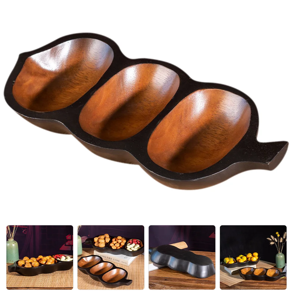 

Dried Fruits Dish Wooden Snack Kitchen Supplies Platter Nut Food Divided Holder Server Tray Trays
