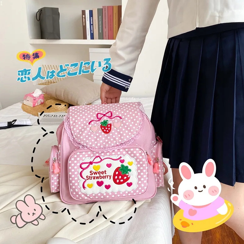 

Kawaii Backpack Children's Schoolbag New Cartoon Pink Knapsack Book Bags for Woman Mini Backpack Cute Bag School Bags Girl Gift