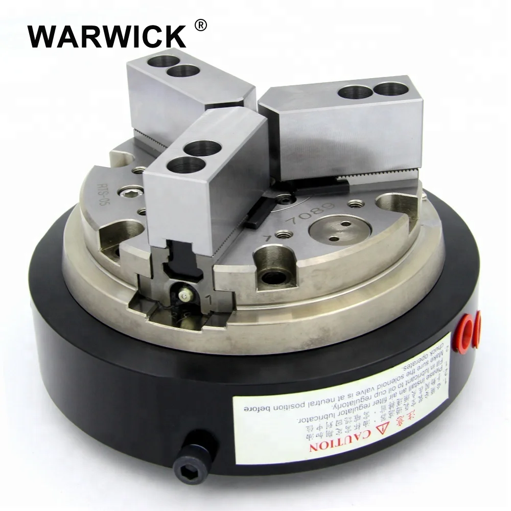 

2 jaw 3 jaw High rotation speed low torque Integral pneumatic cylinder RTS rotary air chuck fixtures with built in chuck valve