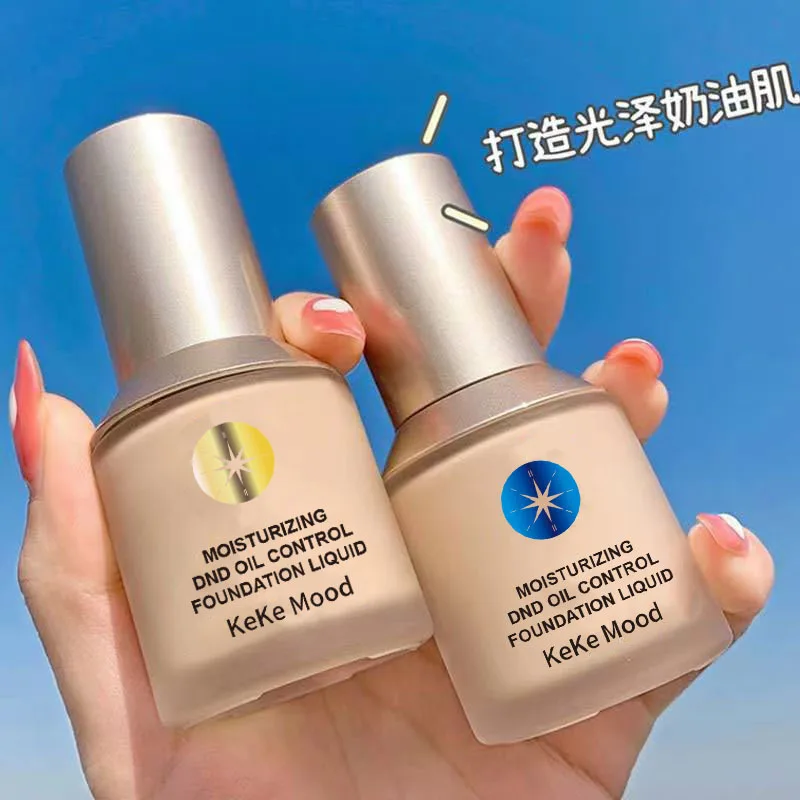 

KeKeMood Lightweight Liquid Foundation Oil Control Concealer Waterproof Anti-sweat Moisturizing Long-lasting Makeup