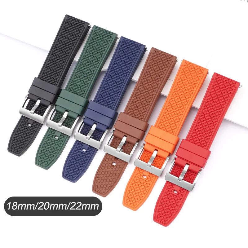 

Ремешок резиновый для Seiko Casio Watch, быстросъемный сменный Браслет, для Huawei pro gt3 Samsung Amazfit, 18 мм 20 мм 22 мм