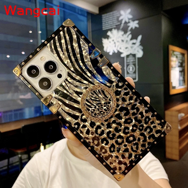 Название товара: Чехол Luxury Gold Leopard Feather для Xiaomi Redmi 10 K30 Note 11 9 8 Pro Max 10S 9S 9C 9T 9A Glitter Ring Holder Stand Cover on.