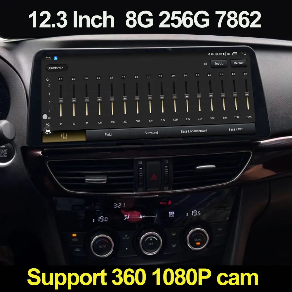 For Mazda 6 Atenza 2013 2014 2015 2016 2017 12.3 inch  Android 13 Car Radio Stereo Multimedia Player 2Din Autoradio GPS Navi DSP