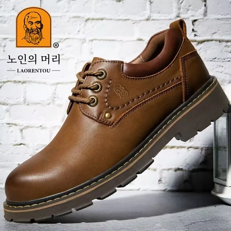 Зимняя мужская обувь Old Head из матовой воловьей кожи на флисовой подкладке