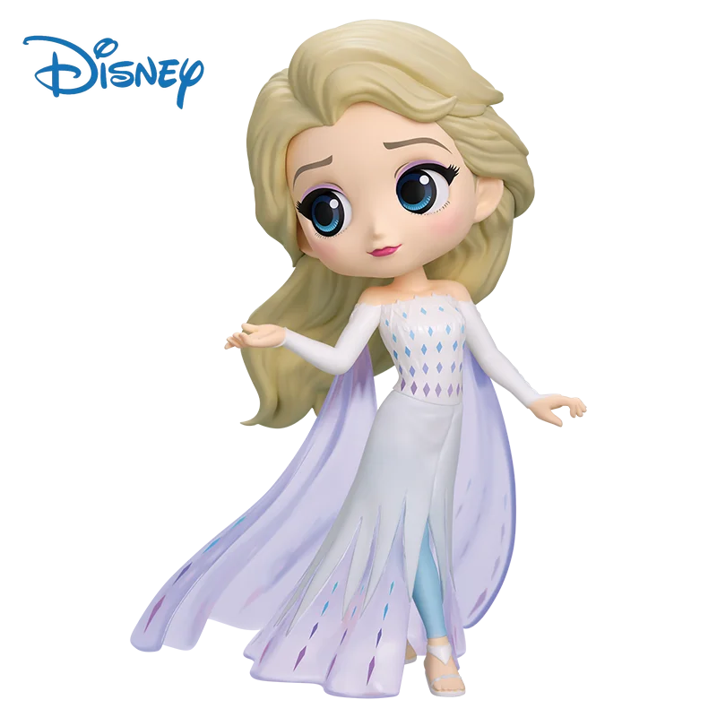 

Bandai original Banpresto Q posket Disney Frozen II Elsa A Anime Action Figures Toys For Boys Girls Kids Gift