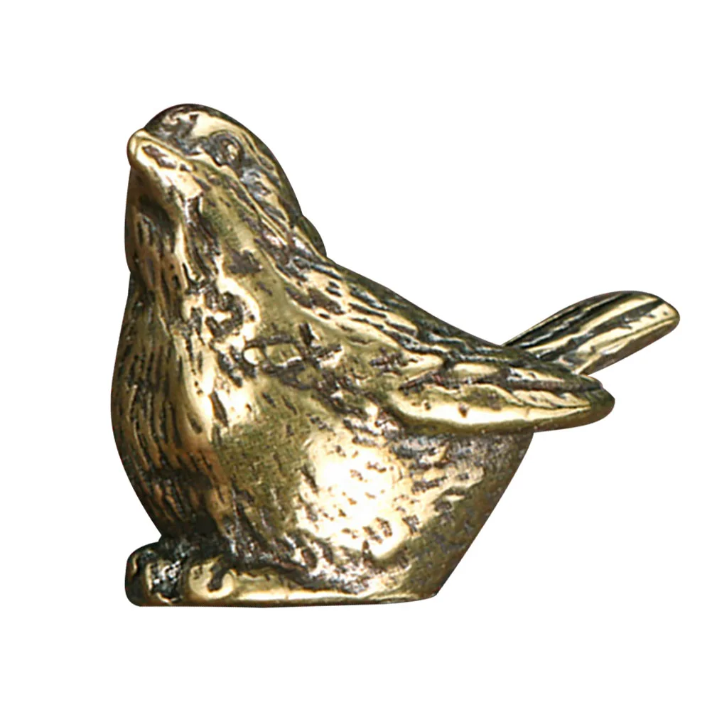 

Bird Statue Brass Animal Figurinesstatues Sculpturedecor Figurine Mini Figure Golden Garden Decoration Sparrow Ornament Copper