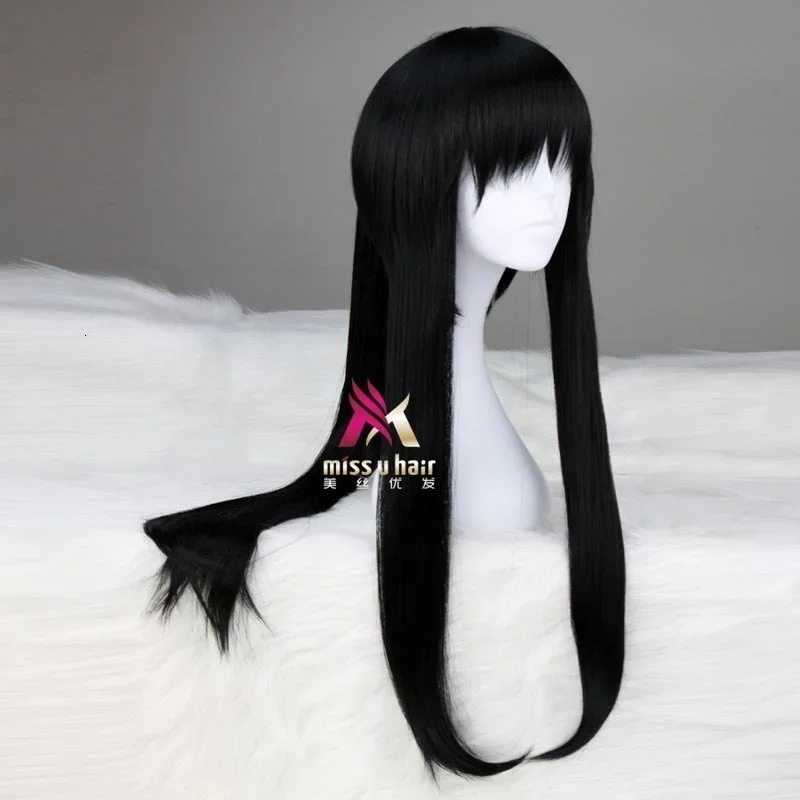 Новинка длинный черный синтетический парик для косплея yu kanda из искусственных