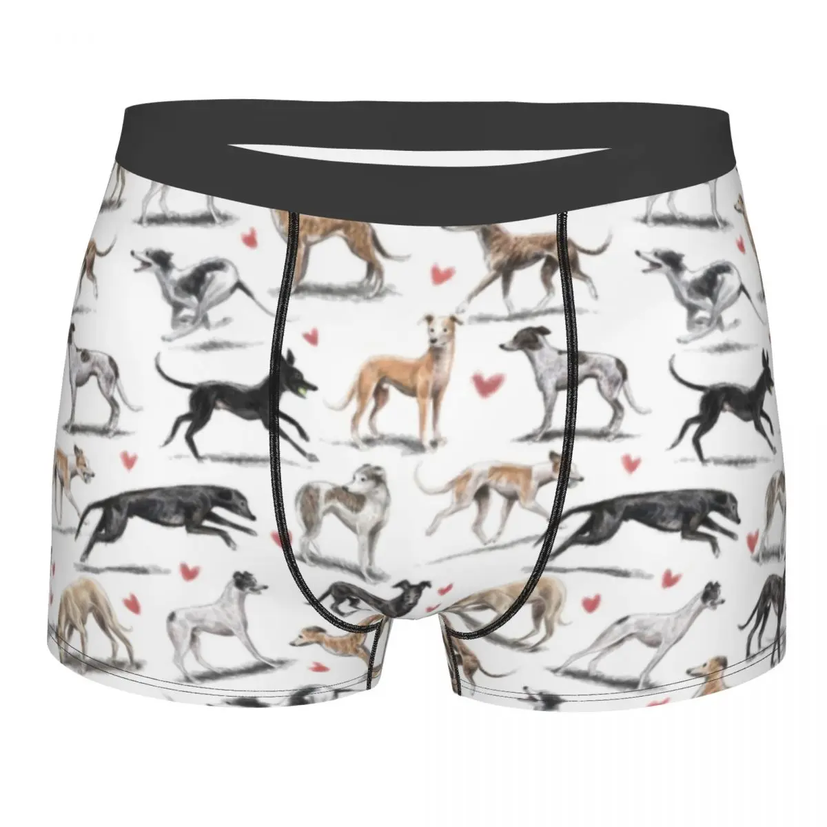 

Трусы-боксеры Kawaii Greyhounds мужские, дышащее нижнее белье с 3D принтом, мягкое белье для собак, трусы