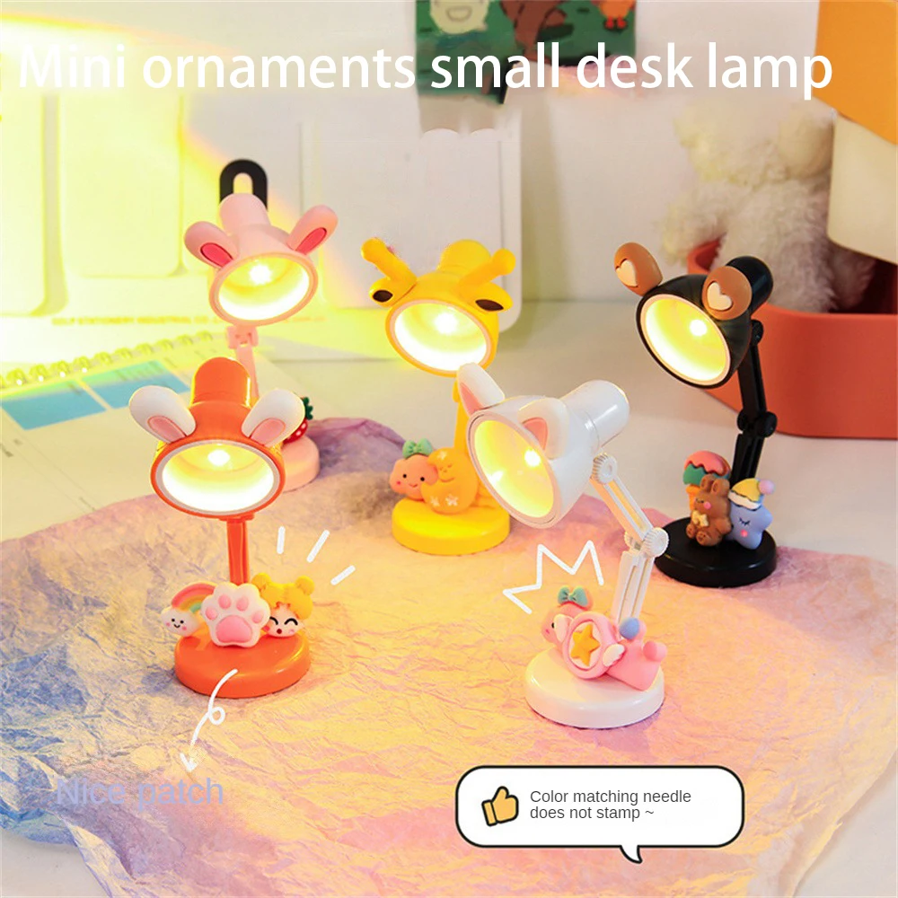 

Mini Led Night Light Rabbit Ear Desk Decor Creative Cartoon Birthday Gift Table Lighting Diy Toy Reding Led Lamp With Glue