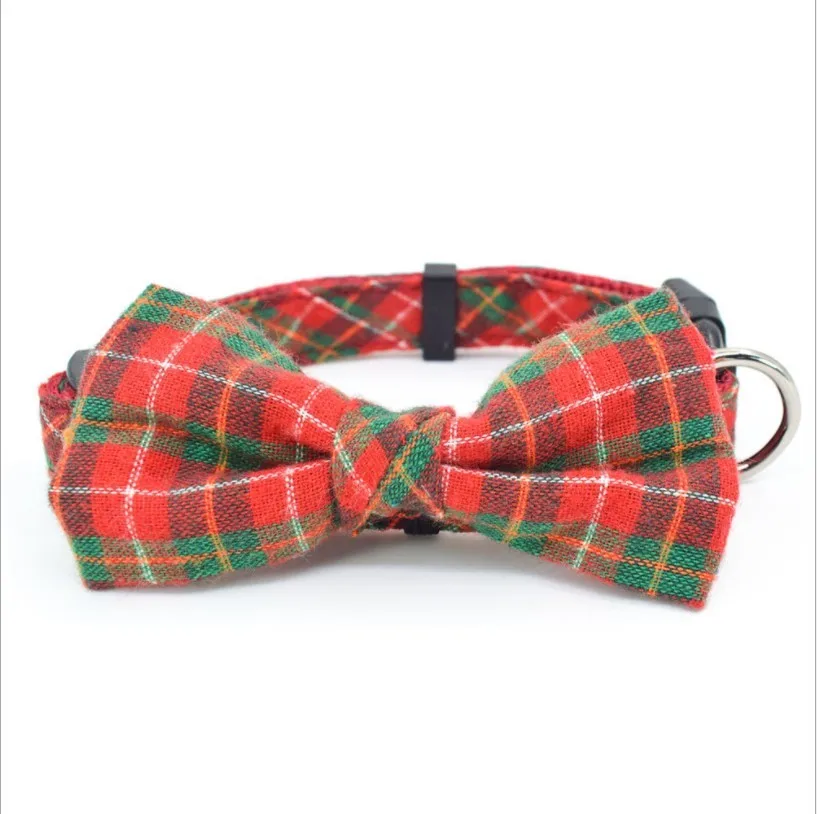 

1111111111et Dog Cat Necklace Bow Tie Collar Adjustable Plaid Bow Ti1es Necktie Collar Lovely Dog Cat Puppy Pet Kitty Accessorie