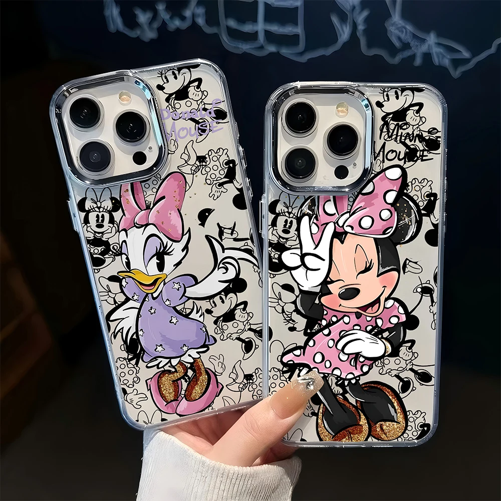 Фото Стильный чехол для телефона с Микки и Минни Маусами для iPhone 17e, 17, 16e, 16, 15, 14, 13, 12, 11 mini, Pro, Max, X, XR, XSMAX, 8, 7, Air, Plus, мягкий чехол №3