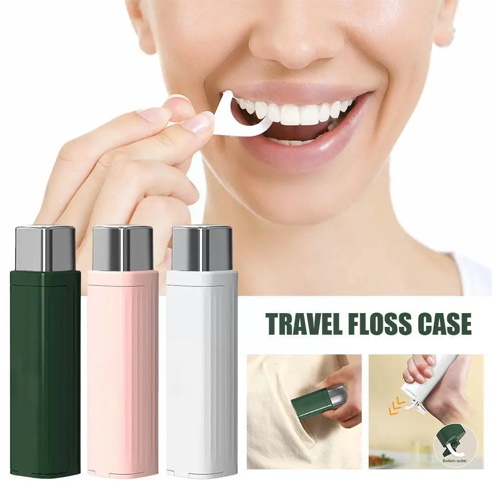 

Автоматическая коробка для зубной нити, портативная зубная нить, гигиена, путешествия, палочки, хранение, чистка полости рта, зубочистка, уход P7E7