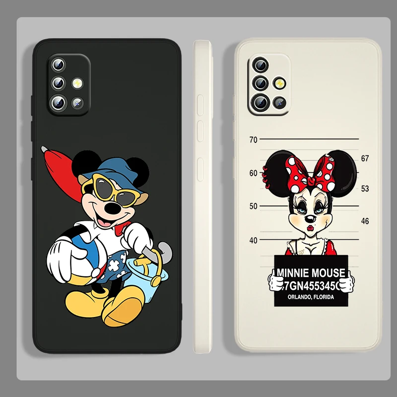 

Anime Mickey Cute Boys Phone Case For Samsung Galaxy A73 A53 A33 A52 A32 A22 A71 A51 A21S A03 A50 TPU Liquid Fundas Coque Cover