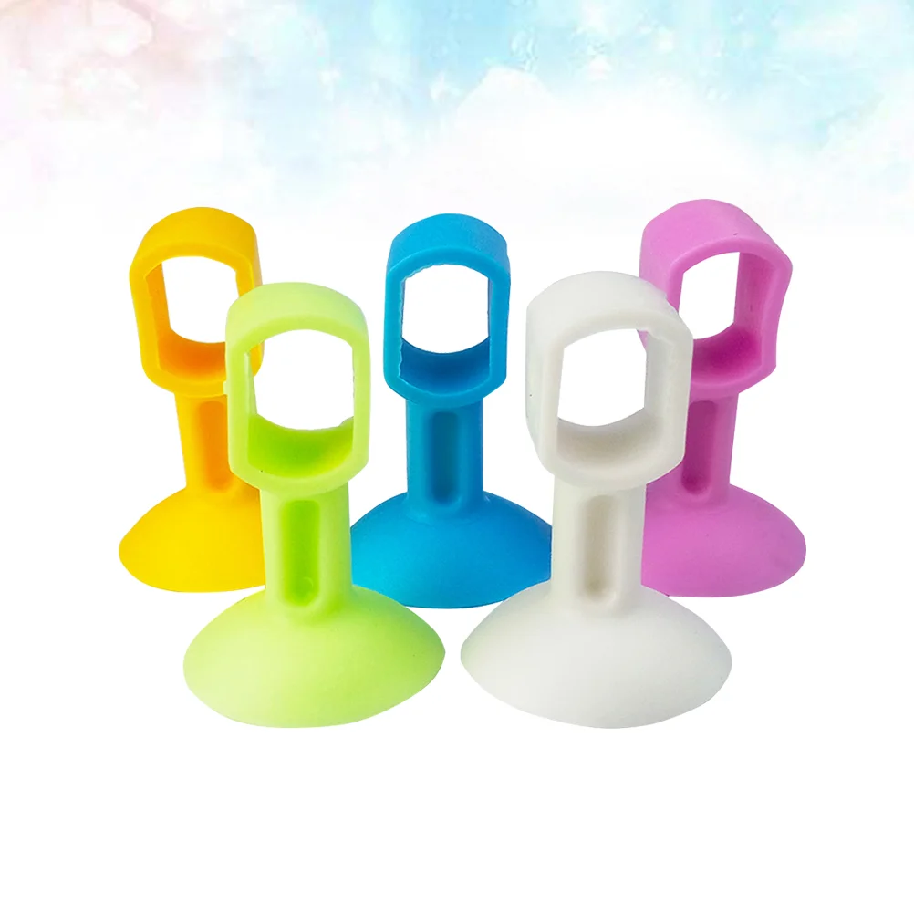 

10pcs Silicone Door Stopper Suction Handle Knob Anti-Collision Doorknob Bumper Crash Pads Protector (Orange + Green + Pink +