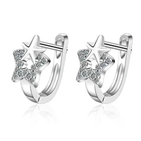 2022 new sterling star earrings glass filled earrings for women new girl fashion korea luxury jewelry
