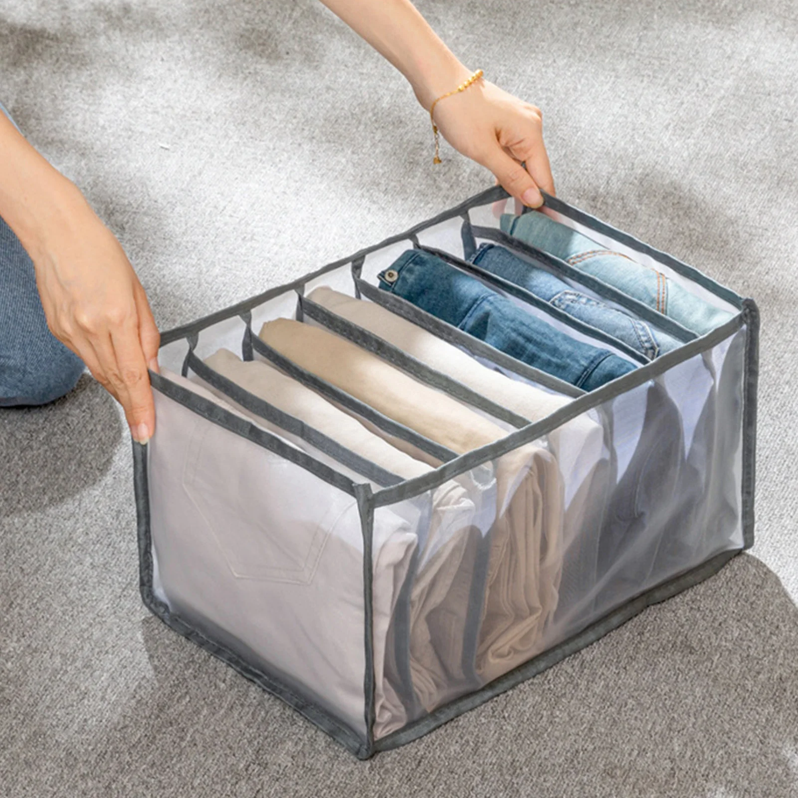 

Compartment Storage Box Clothes Organizer Separation Drawer Divider Tidy Case