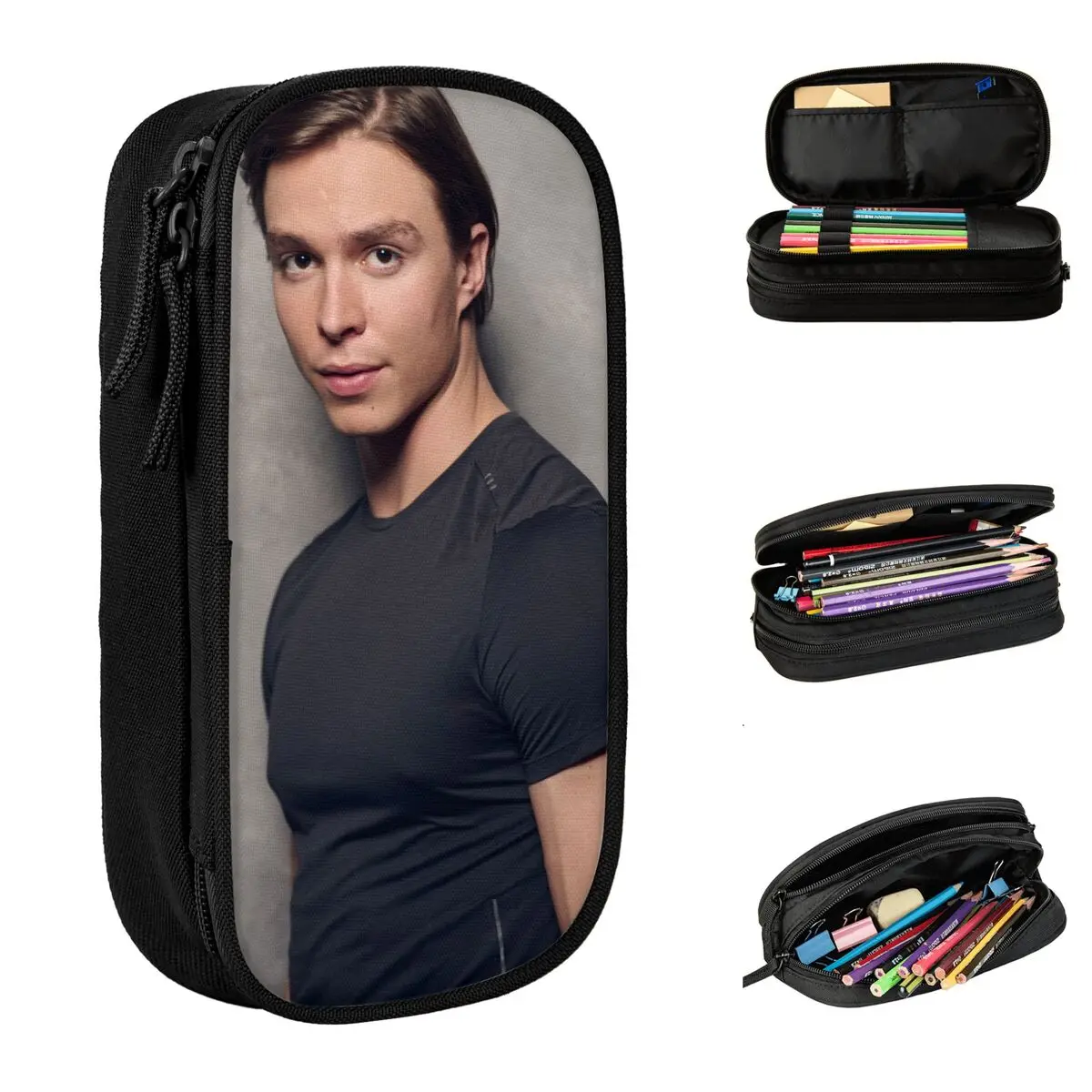 Николас Чавез пеналы модная сумка-держатель для ручек студенческие большие