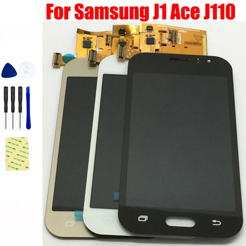 

ЖК-дисплей для Samsung Galaxy J1 Ace, J110 SM-J110F J110H J110FM, ЖК-матричная панель, дигитайзер, сенсорный экран, датчик в сборе