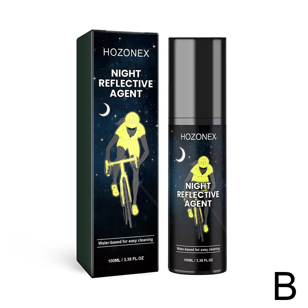 100 мл ночной светоотражающий спрей для велосипеда скейтборда ткань защита одежды
