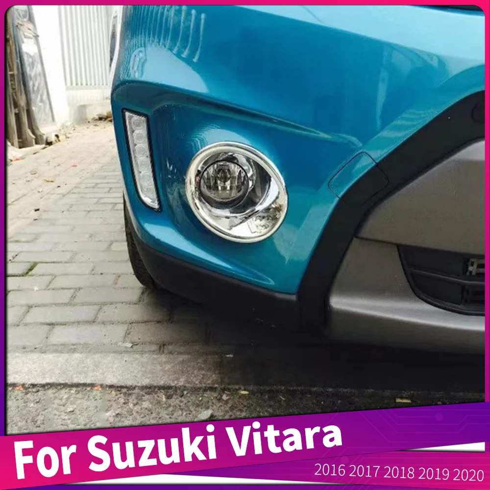 

Для Suzuki Vitara 2016 2017 2018 2019 2020 ABS хромированный автомобильный передний бампер противотуманная фара рамка