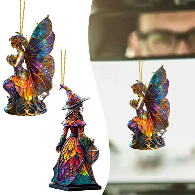 Автомобильная ведьма на Хэллоуин, необычная, не быстро выцветающая, многоразовая, искусственная, весная, изысканная и великолепная ведьма, подвеска, ювелирные изделия, сделай сам, праздничный Декор