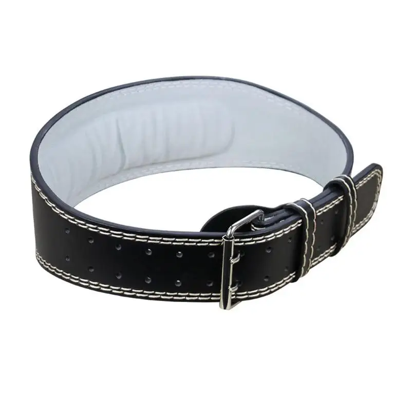 

105cm Cowhide Squat Belt Weight Lifting Power Training Belt Back Support Gym Bodybuilding for Men Women (Black)