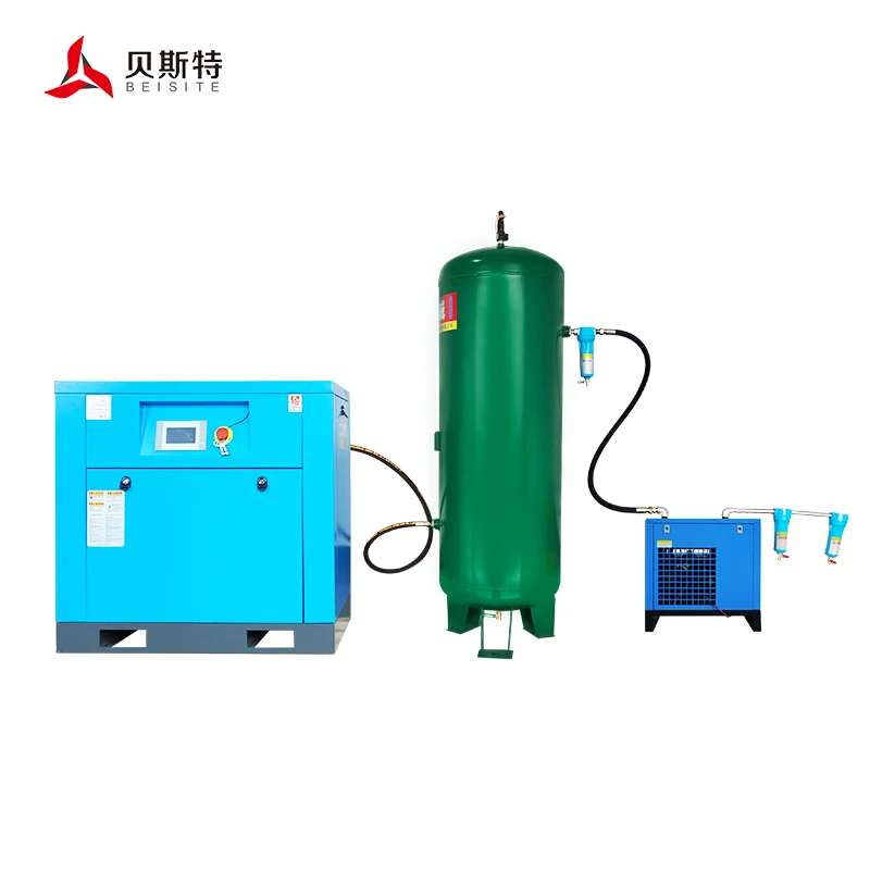 

Hot sales 7.5kw 15kw 22KW compressor screw air screw compressor with air dryer and air tank screw compressor