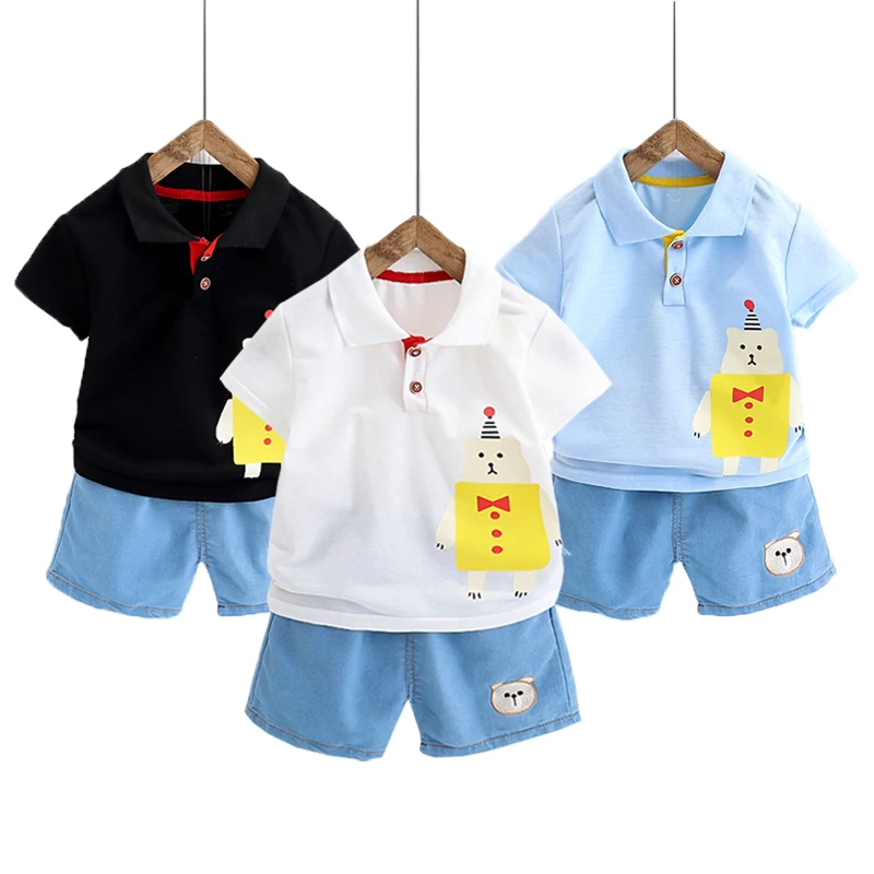 

2022 New Boy Set Clothing Summer Cotton T-shirt +shorts Suit Kids Baby Clothing Kids Outing Clothes Boys Outfits For Children