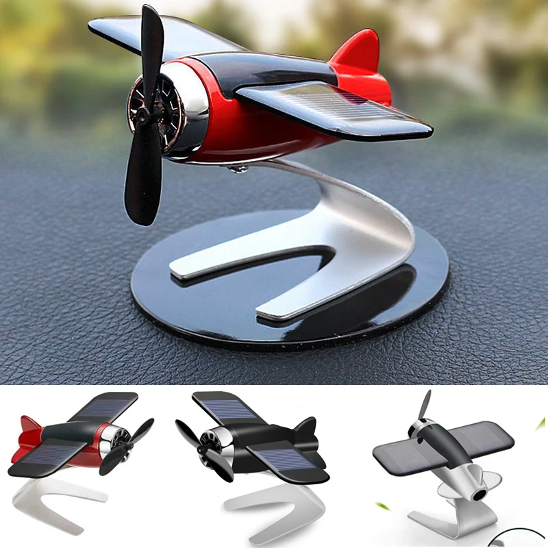 Car Air Freshener Smell In The Styling Solar Airplane Model Center Console Decoration Auto Fragrance Air Fresheners